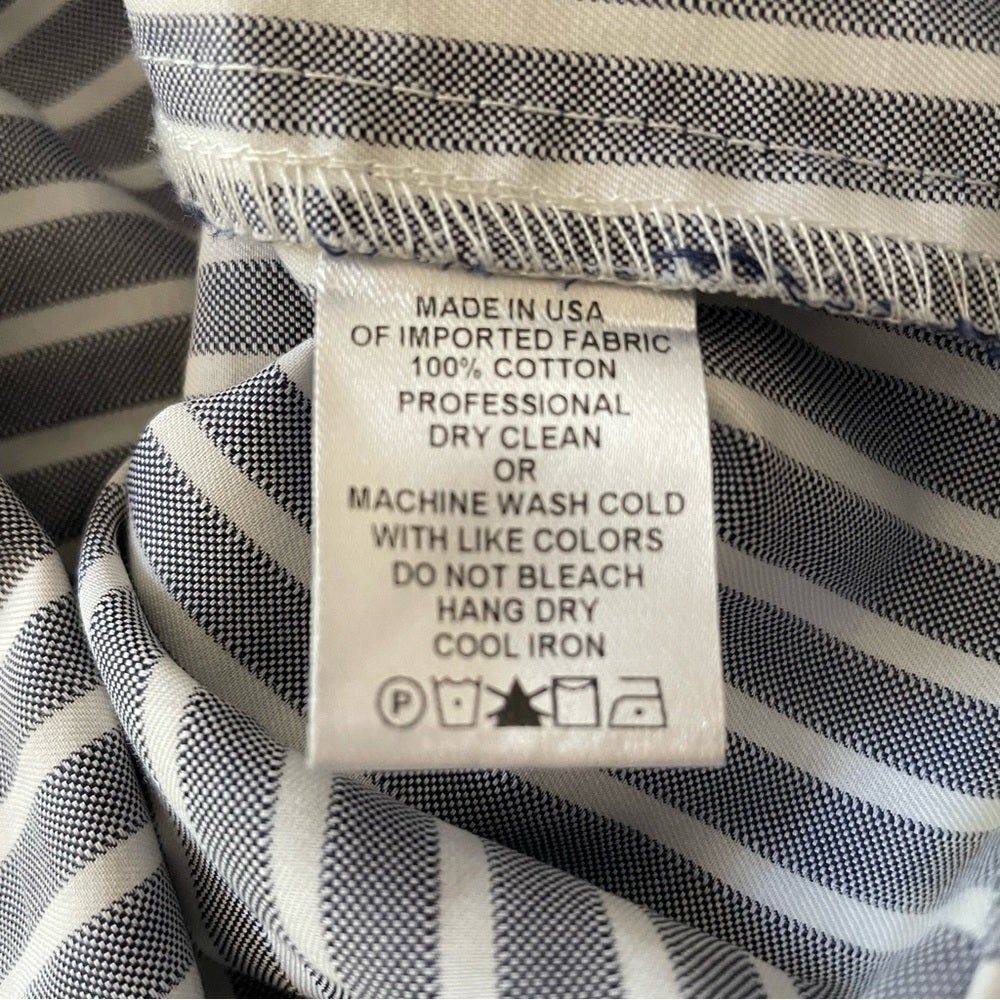 Kal Rieman Stripe Button Front Shirt Size Small - Picture 8 of 8